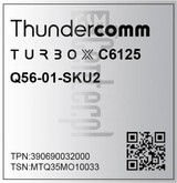 Vérification de l'IMEI THUNDERCOMM Turbox C6125 sur imei.info