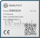 Verificación del IMEI  GOSUNCN GM552A en imei.info