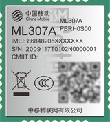 Verificação do IMEI CHINA MOBILE ML307A em imei.info