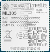 ตรวจสอบ IMEI CHINA MOBILE ML305 บน imei.info