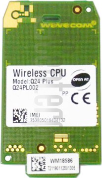Sprawdź IMEI WAVECOM Wireless CPU Q24PL002 na imei.info