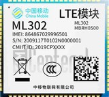 Verificação do IMEI CHINA MOBILE ML302 em imei.info