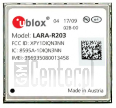 Kontrola IMEI U-BLOX LARA-R203 na imei.info