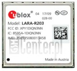imei.info에 대한 IMEI 확인 U-BLOX LARA-R203
