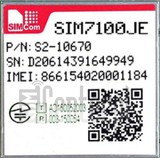 IMEI-Prüfung SIMCOM SIM7100JE auf imei.info