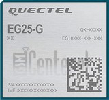 Verificação do IMEI QUECTEL EG25-GL em imei.info