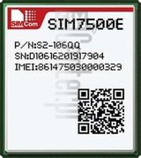 Vérification de l'IMEI SIMCOM SIM7500C sur imei.info