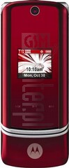 Vérification de l'IMEI MOTOROLA K1m KRZR Red sur imei.info