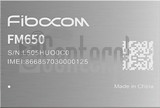 Pemeriksaan IMEI FIBOCOM FM650-CN di imei.info