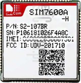 Vérification de l'IMEI SIMCOM SIM7000A sur imei.info