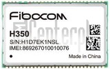 Verificação do IMEI FIBOCOM H350 em imei.info