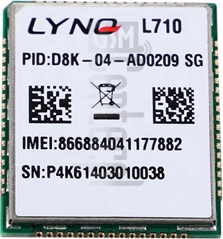 Verificação do IMEI LYNQ L710 em imei.info