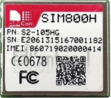 Vérification de l'IMEI SIMCOM SIM800H sur imei.info