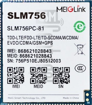 Verificação do IMEI MEIGLINK SLM756PE em imei.info