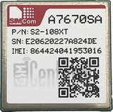 Verificación del IMEI  SIMCOM A7670SA en imei.info