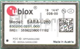 Vérification de l'IMEI U-BLOX SARA-U280 sur imei.info
