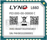 Verificação do IMEI LYNQ L660 em imei.info