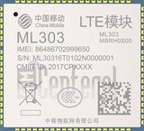 Skontrolujte IMEI CHINA MOBILE ML303 na imei.info