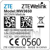 在imei.info上的IMEI Check ZTE MW3650