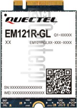 Vérification de l'IMEI QUECTEL EM121R-GL sur imei.info