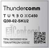 Skontrolujte IMEI THUNDERCOMM Turbox C450 na imei.info
