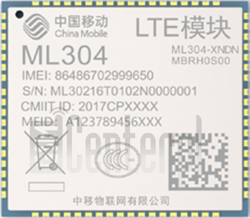 在imei.info上的IMEI Check CHINA MOBILE ML304