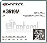 Vérification de l'IMEI QUECTEL AG519M-ROW sur imei.info
