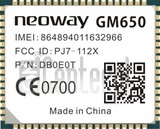 Kontrola IMEI NEOWAY GM650 na imei.info