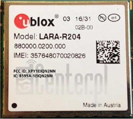 Verificación del IMEI  U-BLOX LARA-R204 en imei.info