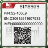 Verificação do IMEI SIMCOM SIM8909 em imei.info