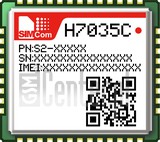Vérification de l'IMEI SIMCOM H7035C sur imei.info