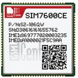 Verificación del IMEI  SIMCOM SIM7600CE en imei.info