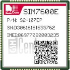 Verificação do IMEI SIMCOM SIM7600E em imei.info