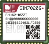 Skontrolujte IMEI SIMCOM SIM7020G na imei.info