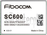 Pemeriksaan IMEI FIBOCOM SC600 di imei.info