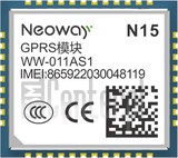 Kontrola IMEI NEOWAY N15 na imei.info