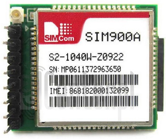 IMEI चेक SIMCOM SIM900A imei.info पर
