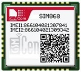 Vérification de l'IMEI SIMCOM SIM868 sur imei.info