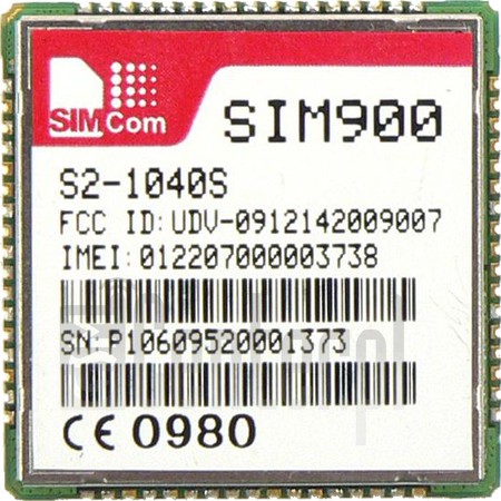 ตรวจสอบ IMEI SIMCOM SIM900A-G บน imei.info