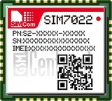 Vérification de l'IMEI SIMCOM SIM7022 sur imei.info