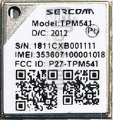 Kontrola IMEI SERCOMM TPM541 na imei.info