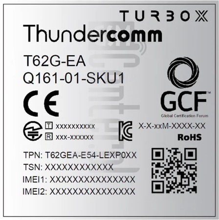 在imei.info上的IMEI Check THUNDERCOMM Turbox T62G EA