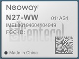 Verificación del IMEI  NEOWAY N27-WW en imei.info