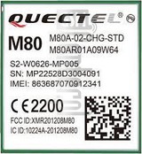 Controllo IMEI QUECTEL M80 su imei.info