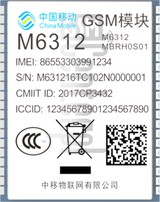 Kontrola IMEI CHINA MOBILE M6312 na imei.info