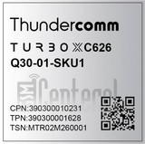 Skontrolujte IMEI THUNDERCOMM Turbox C626 na imei.info