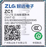 Vérification de l'IMEI ZLG ZC1 sur imei.info