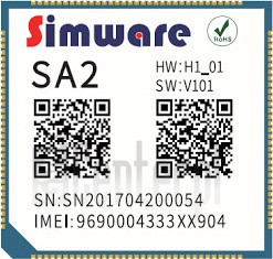 Verificación del IMEI  SIMWARE SA2 en imei.info
