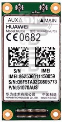 Verificación del IMEI  HUAWEI MU733 en imei.info