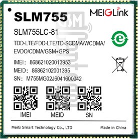 Verificación del IMEI  MEIGLINK SLM755L en imei.info